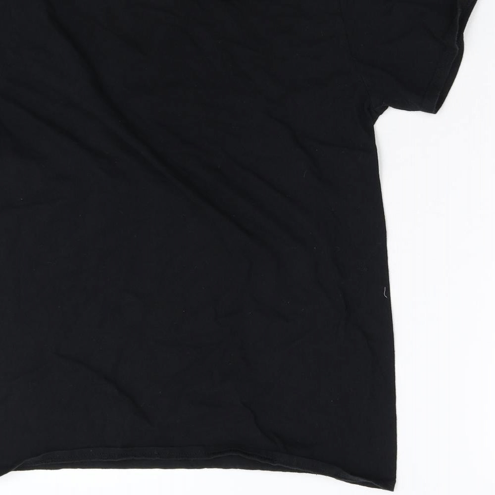 Gildan Boys Black Basic T-Shirt Size M - Play Station