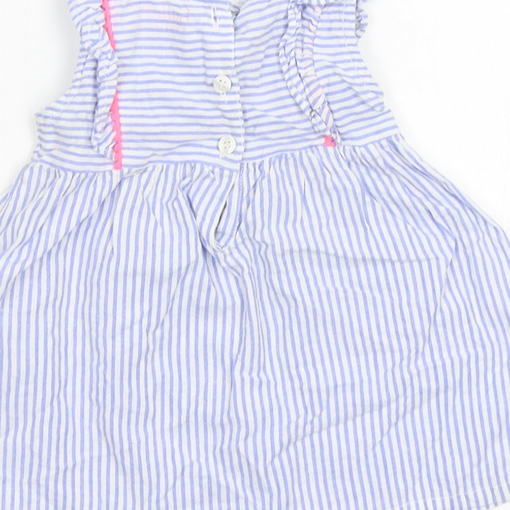 Lullaby Baby Blue Striped A-Line Size 0-3 Months
