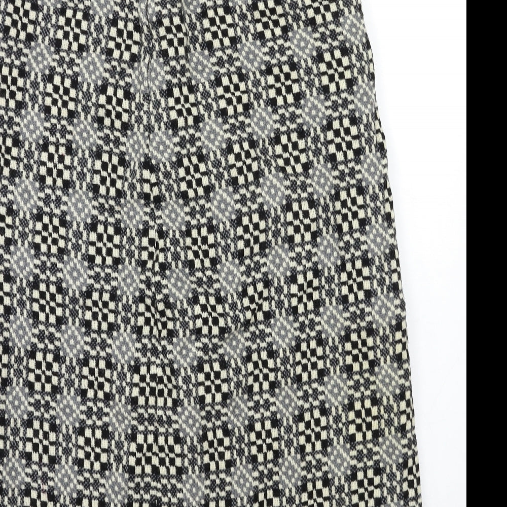 Preworn Womens Grey Check Straight & Pencil Skirt Size M