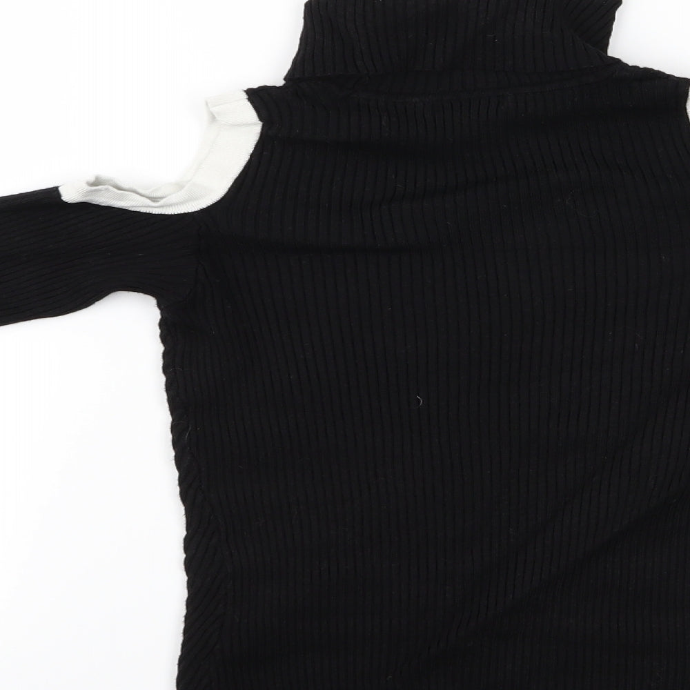 XOXO Womens Black Pullover Jumper Size M - cut out shoulder