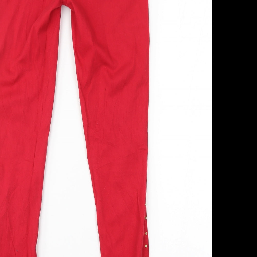 George Womens Red Skinny Jeans Size 8 L30 in