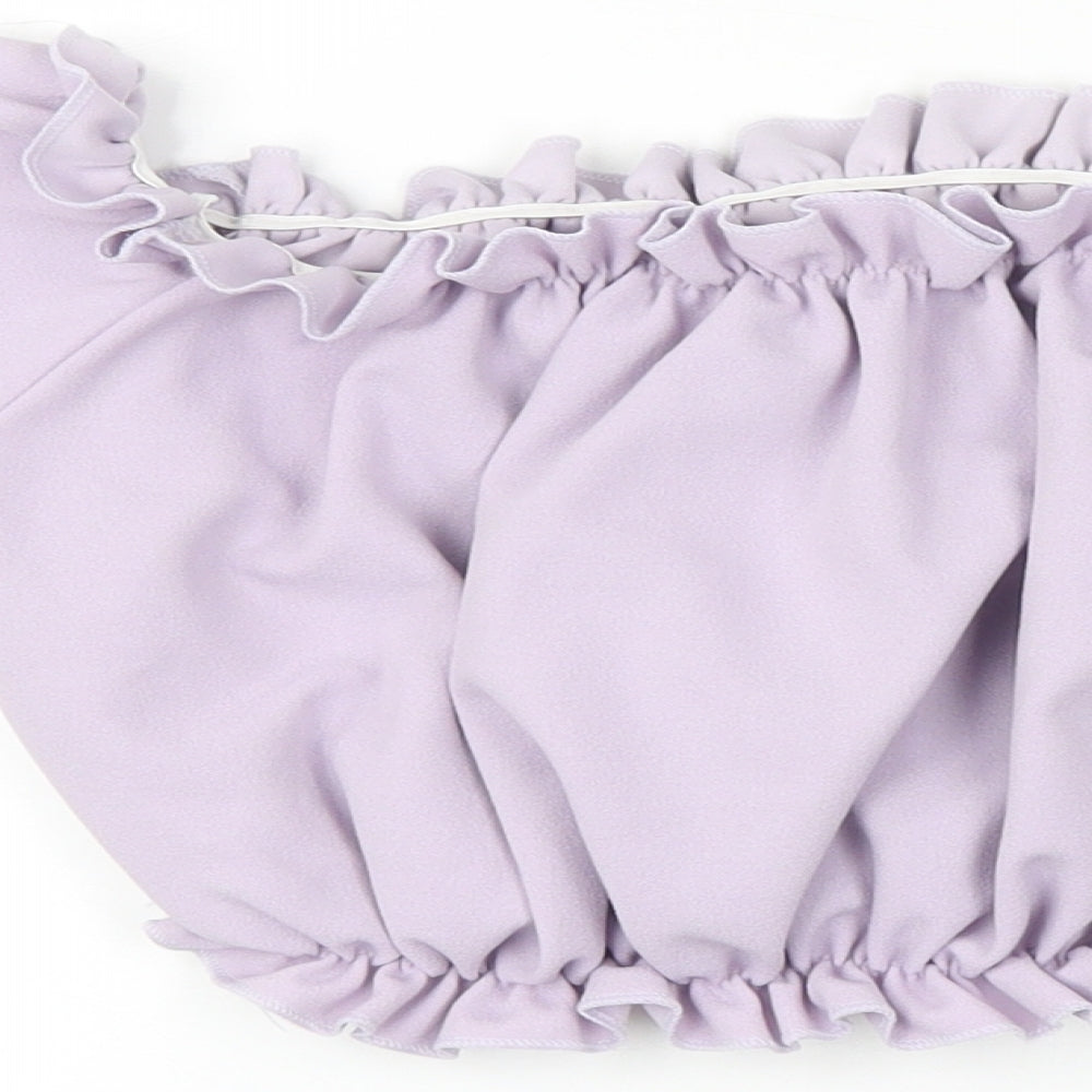 New Look Womens Purple Cropped Blouse Size 8