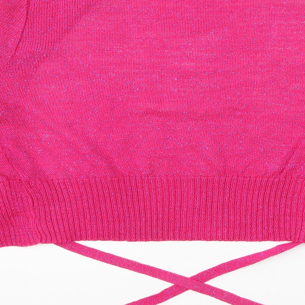 Essential Style Womens Pink Cardigan Jumper Size 16