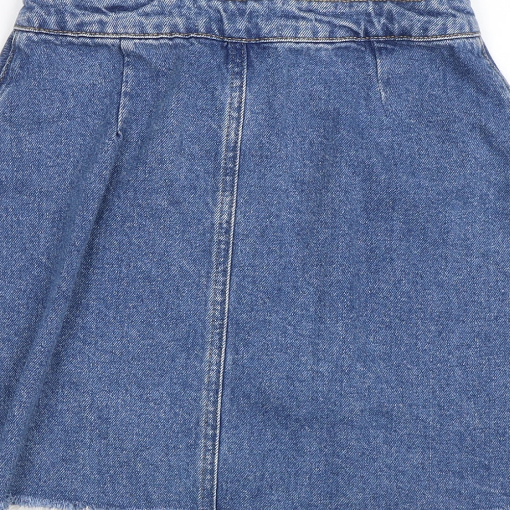 New Look Girls Blue Mini Skirt Size 12 Years