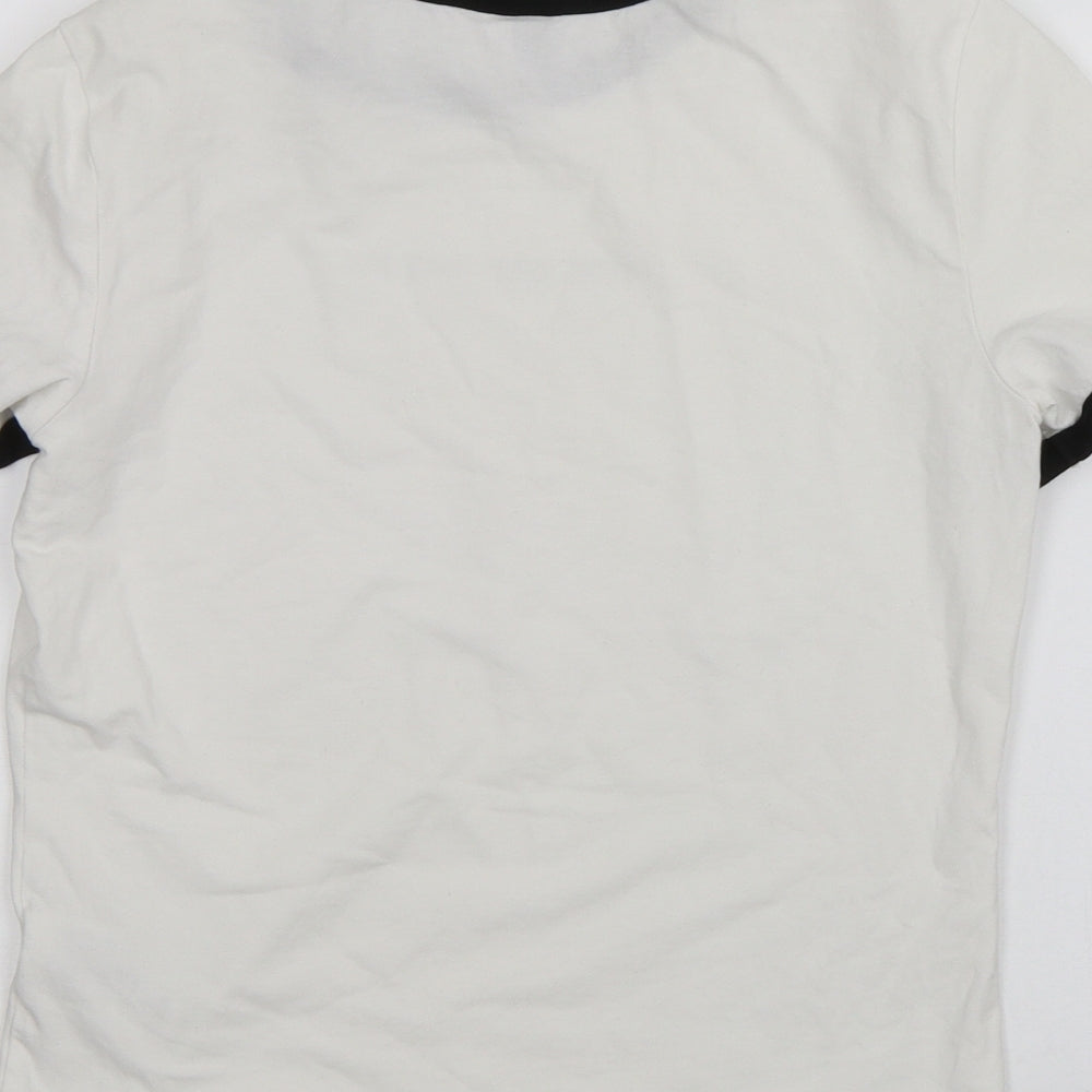 Divided Womens White Basic T-Shirt Size S