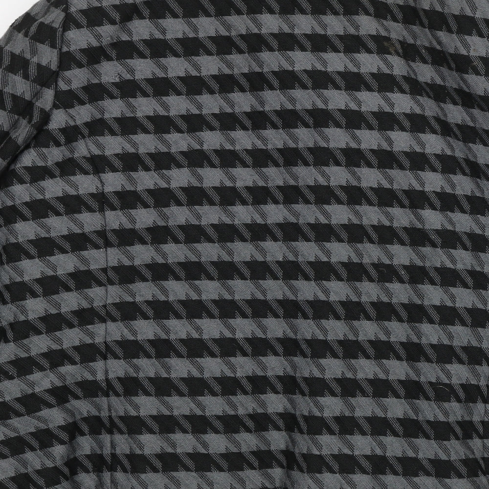Bm Collection Womens Grey Striped Jacket Size 18