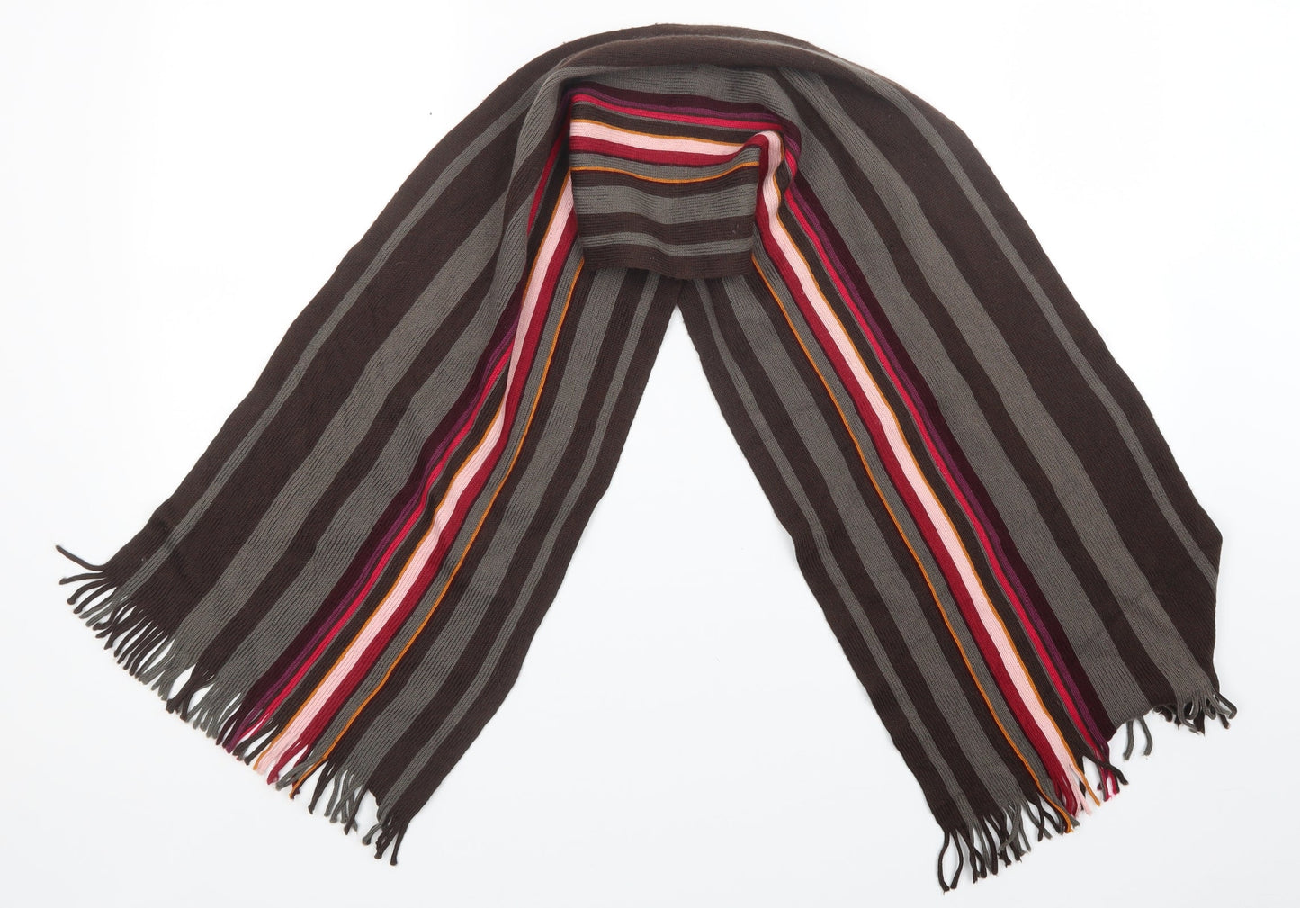 Preworn Womens Multicoloured Striped Scarf