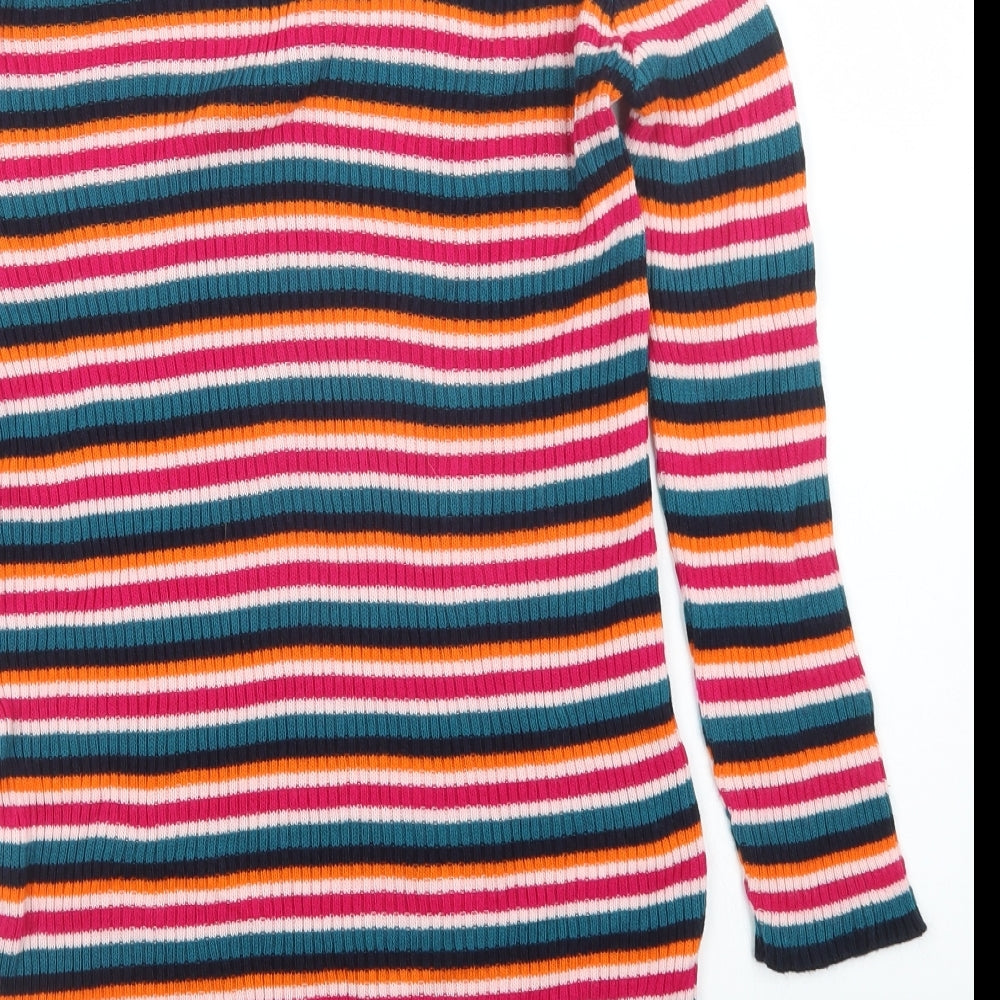 rokoko Womens Multicoloured Striped Pullover Jumper Size XS