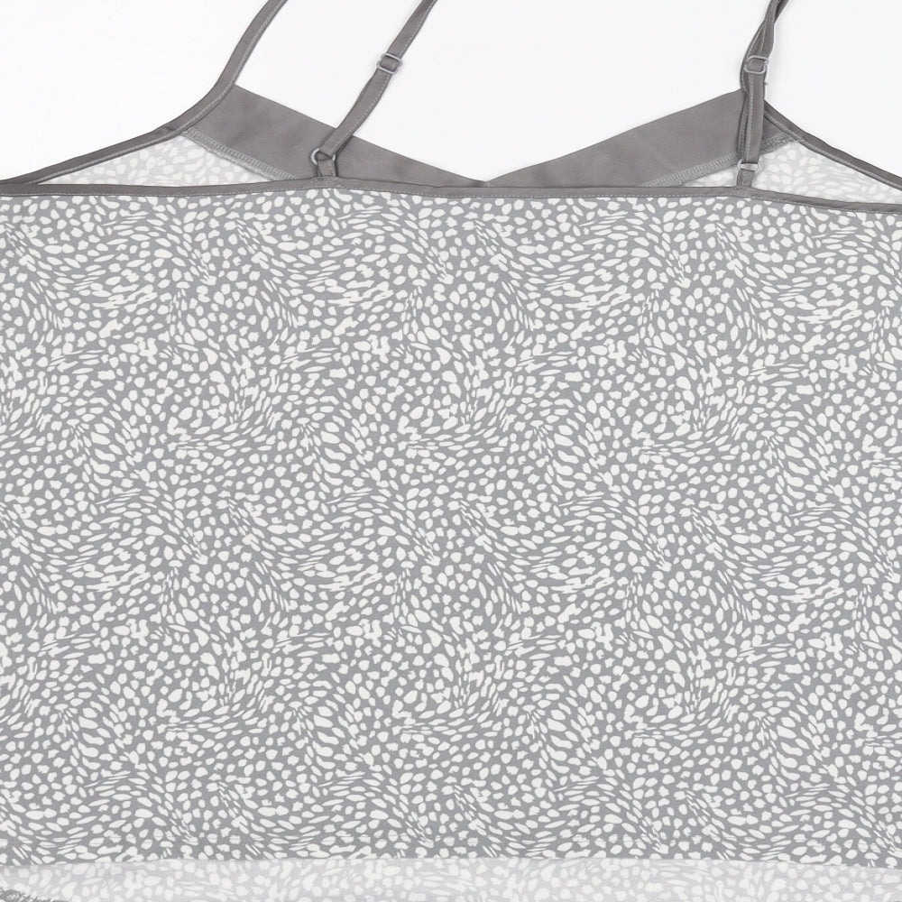 Primark Womens Grey Animal Print Basic Blouse Size M - Love to lounge