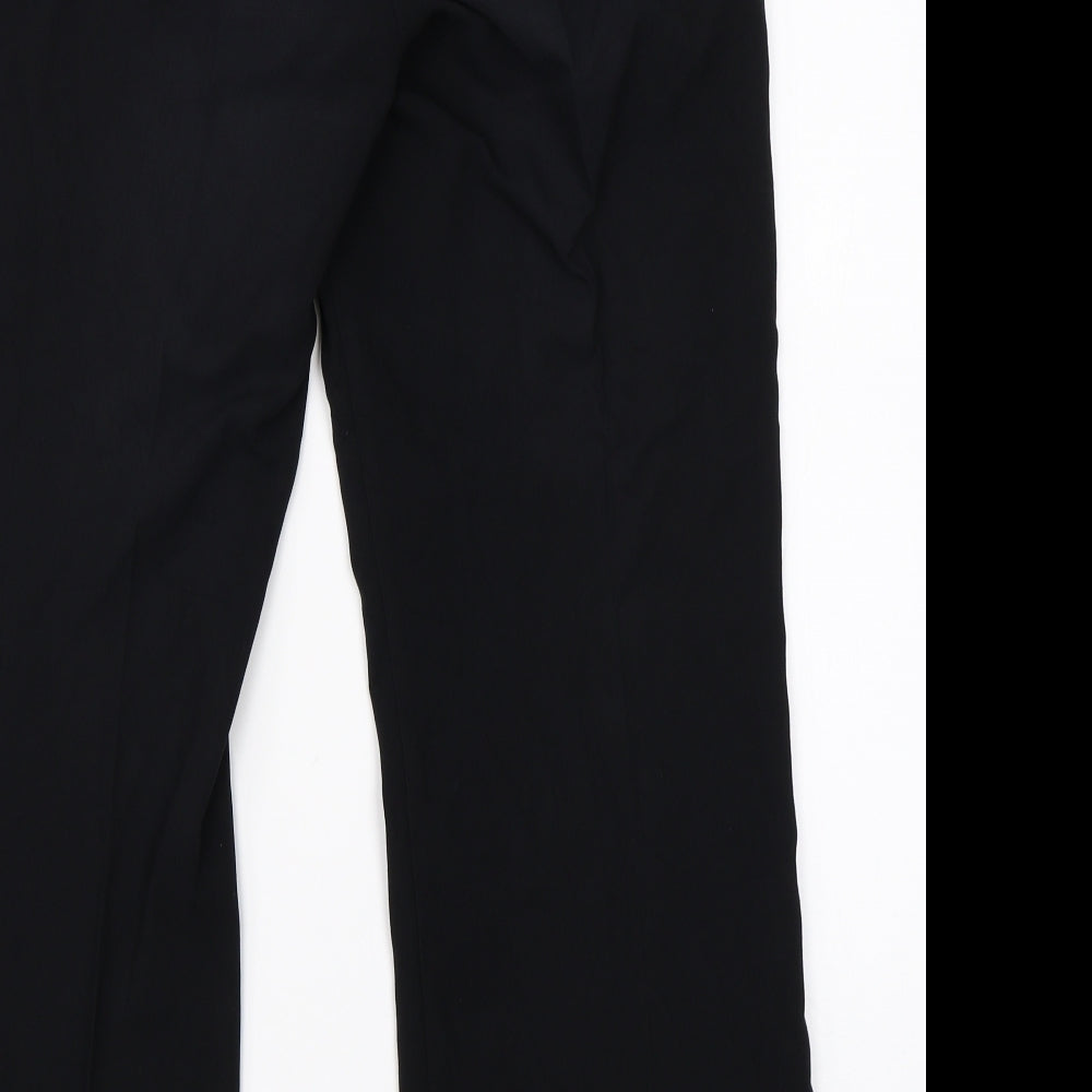 M&S Womens Black Dress Pants Trousers Size 14 L26 in