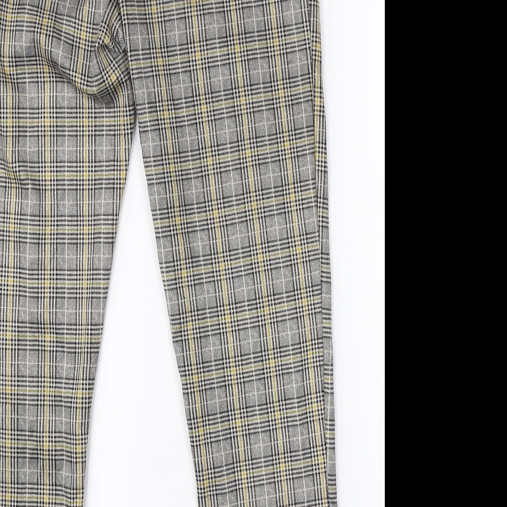 Cameo Rose Womens Beige Check Dress Pants Trousers Size S L25 in