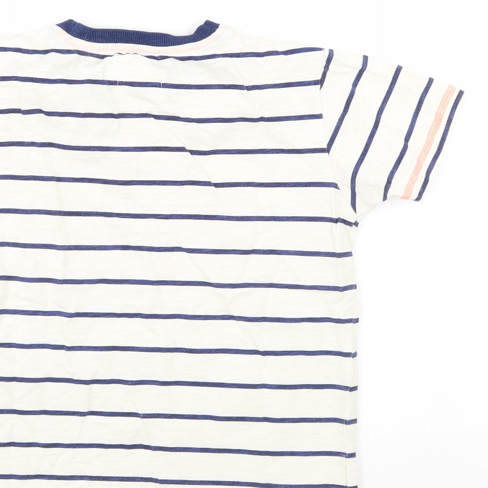 JimJams Boys Multicoloured Striped Basic T-Shirt Size 7-8 Years