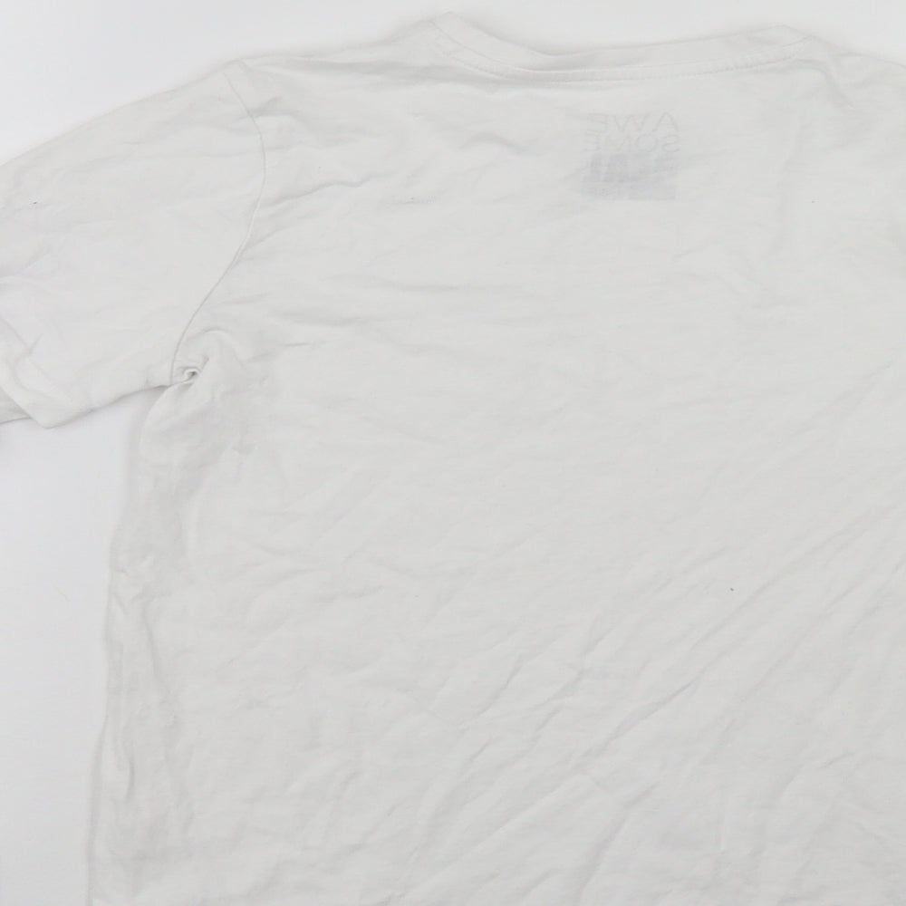 F&F Boys White Jersey T-Shirt Size 8-9 Years