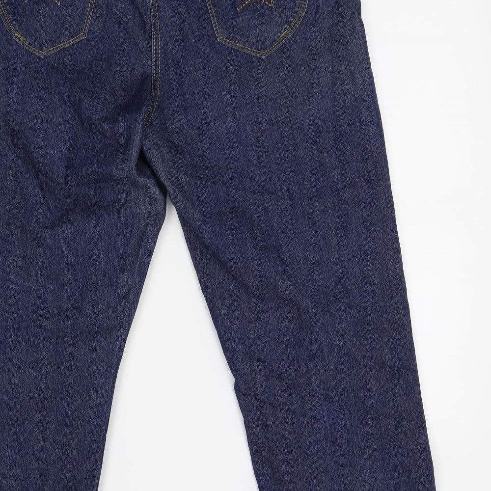 Live Denim Womens Blue Straight Jeans Size 12 L22 in