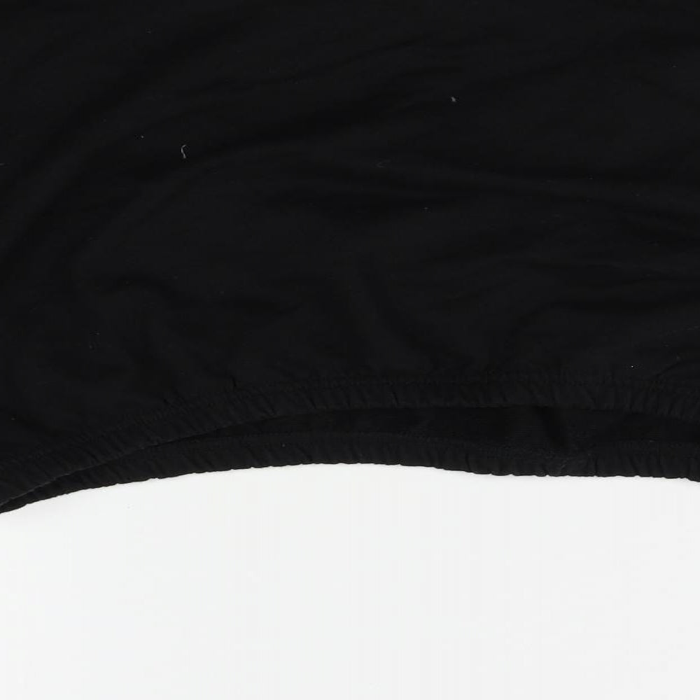 Missguided Womens Black Pullover Sweatshirt Size 14 - cropped