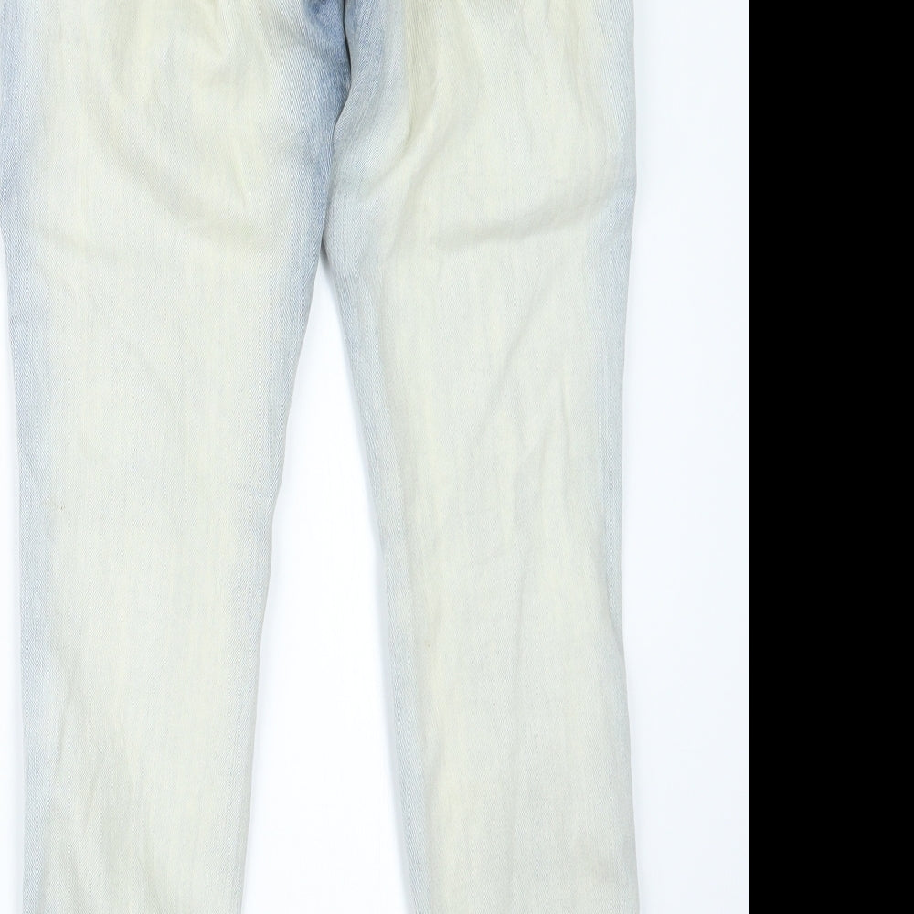Mango Womens Blue Denim Straight Jeans Size 6 L29 in