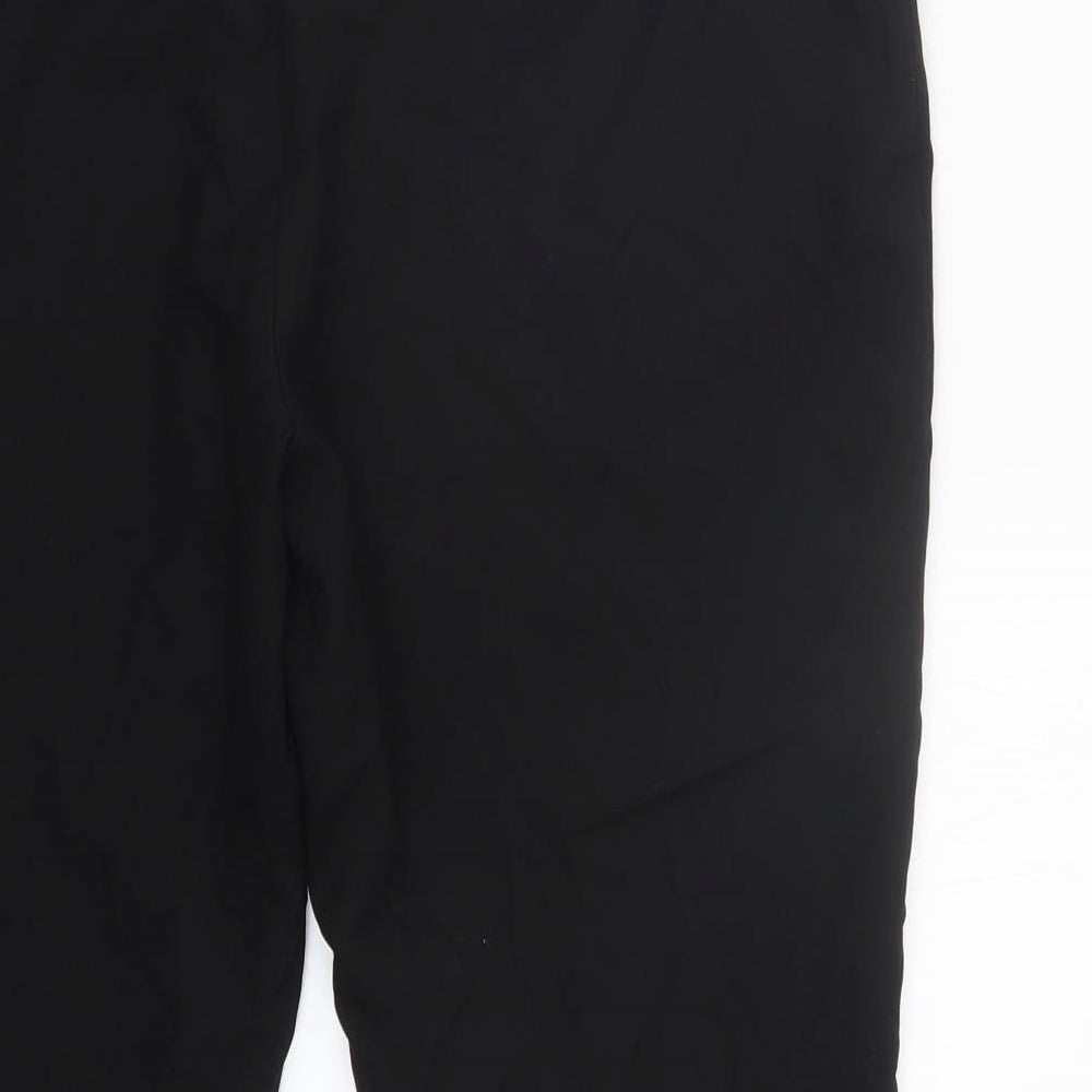 F&F Womens Black Trousers Size 14 L27.5 in