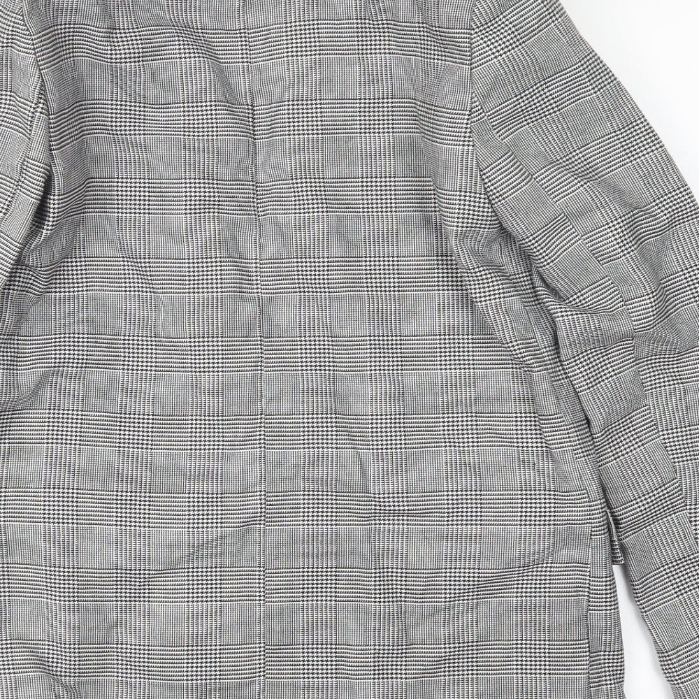 New Look Womens Black Houndstooth Jacket Size 8