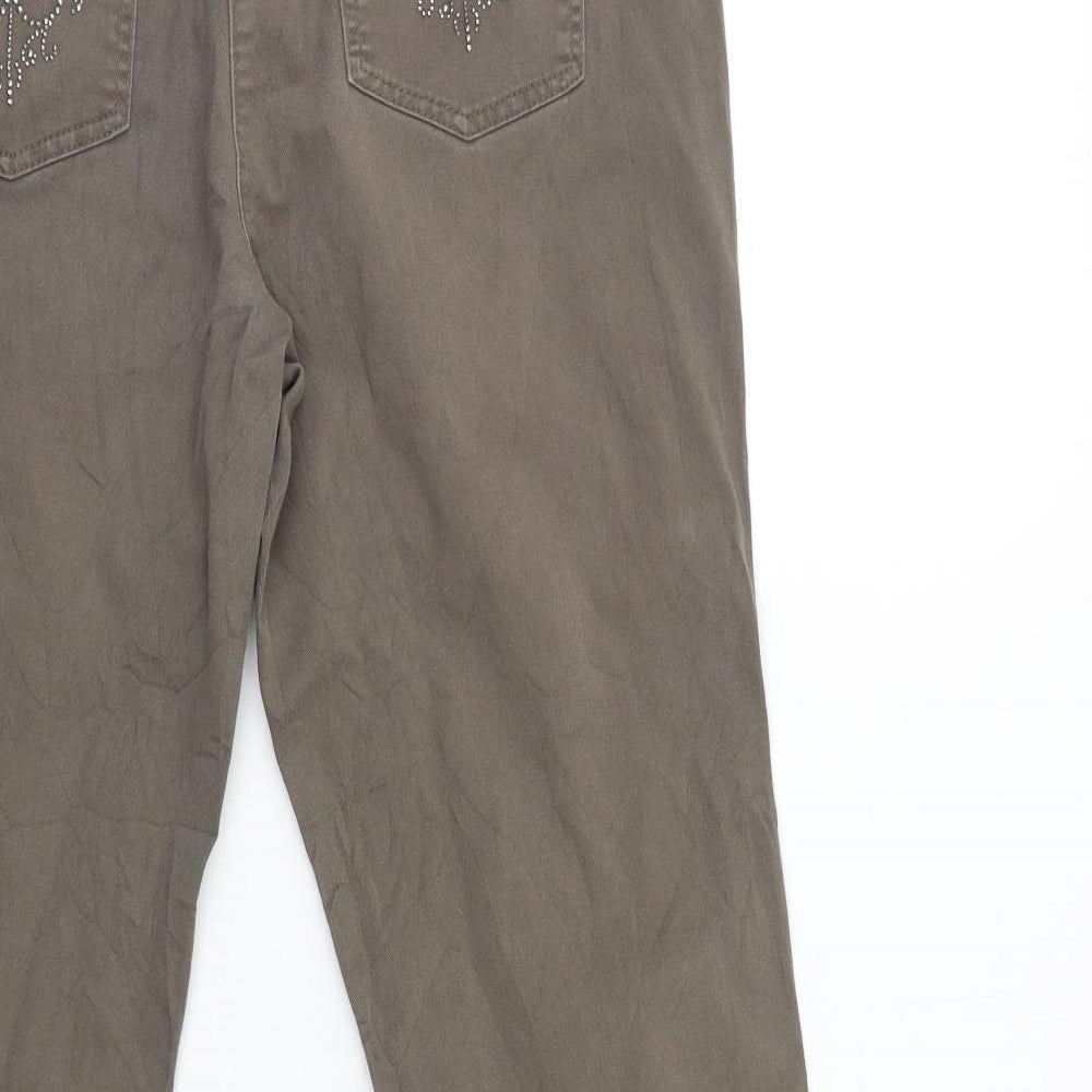 seiumann Womens Grey Denim Straight Jeans Size 14 L30 in