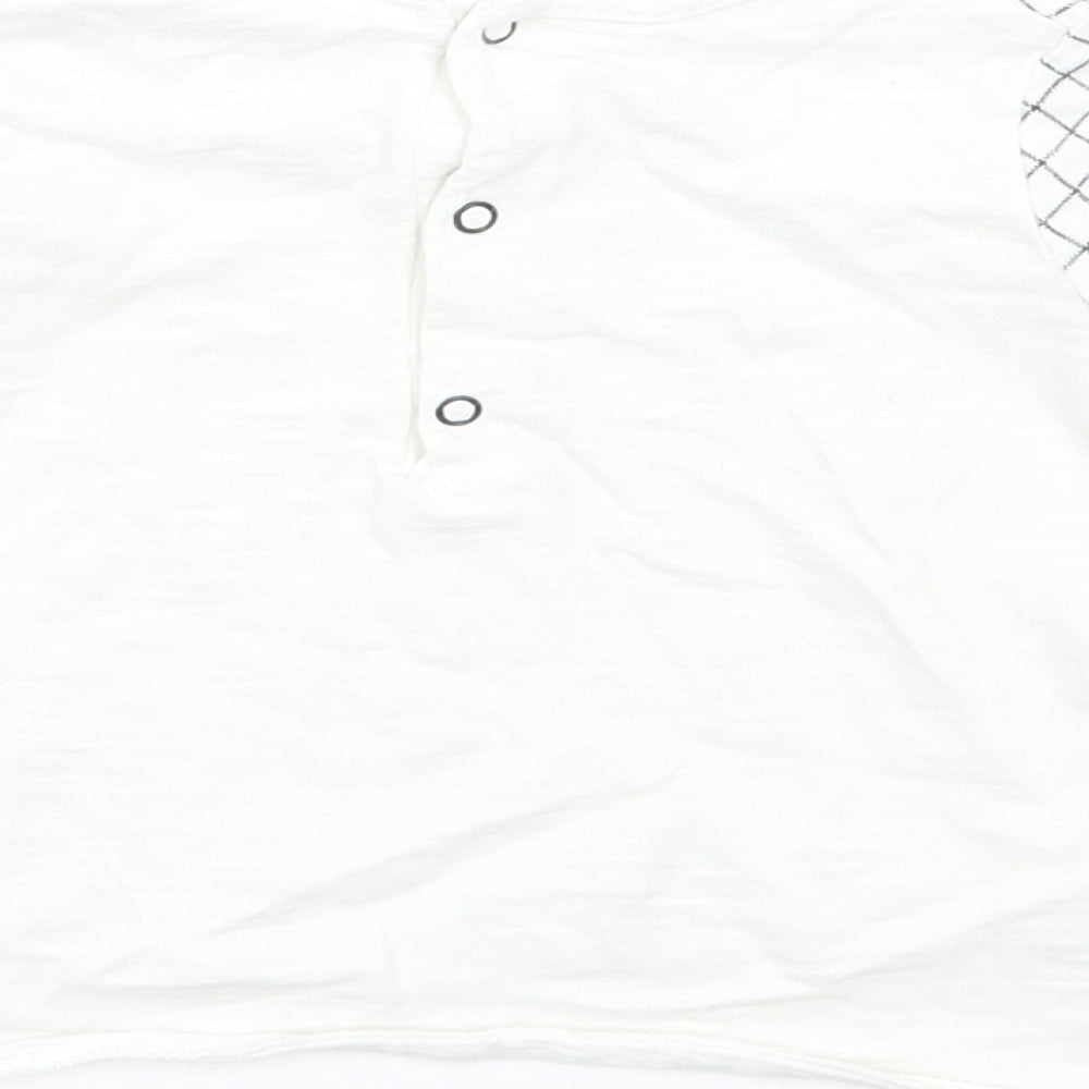 NEXT Baby White Check Basic T-Shirt Size 3-6 Months