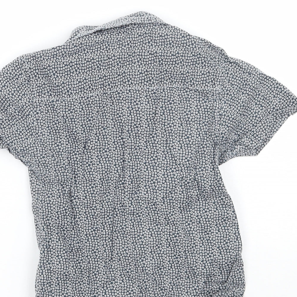 Primark Boys Grey Geometric Basic Button-Up Size 2-3 Years