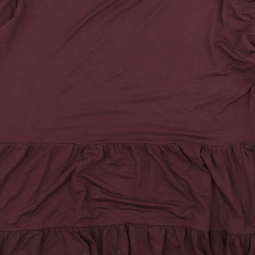 New Look Womens Purple Basic T-Shirt Size 12