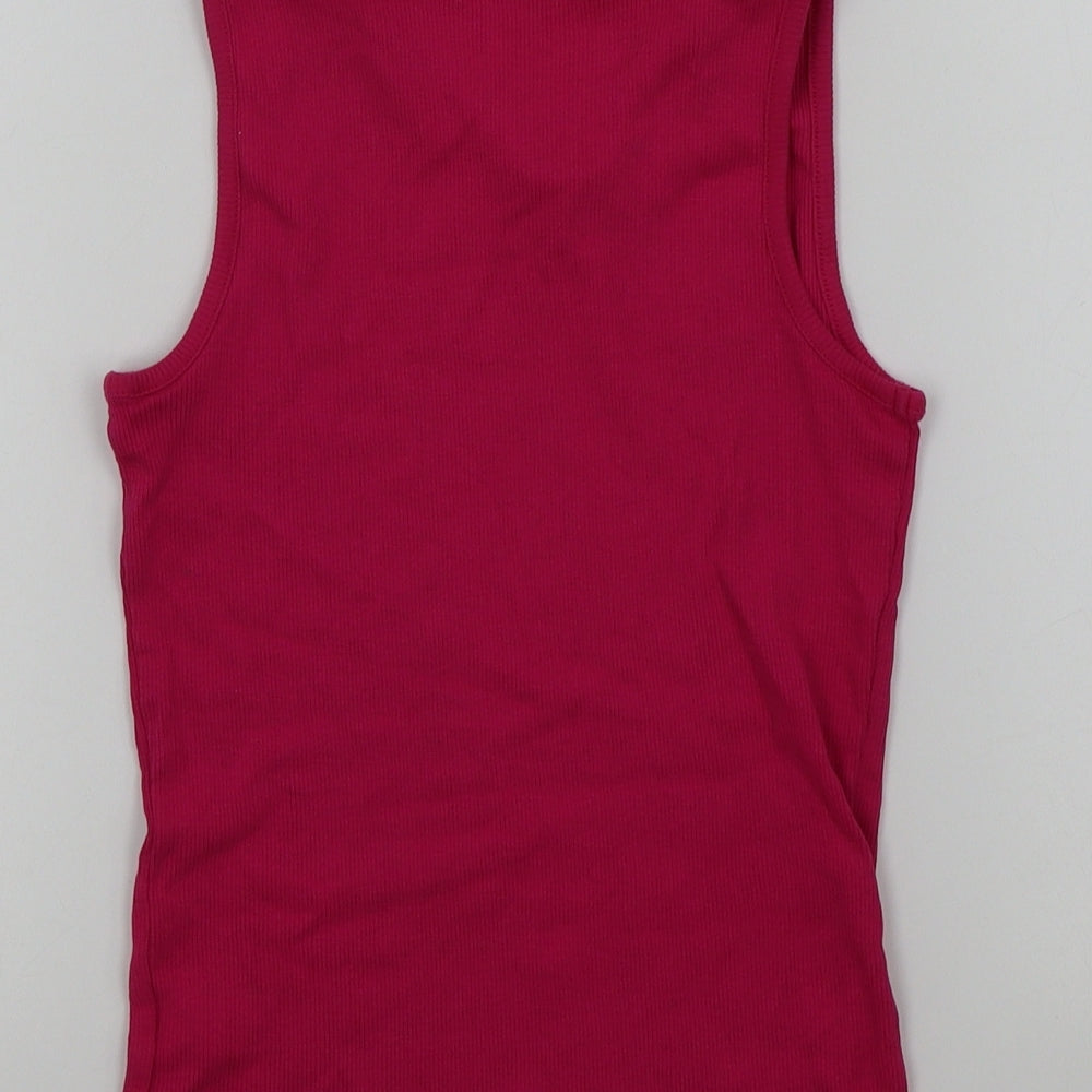 George Girls Pink Colourblock Basic T-Shirt Size 10-11 Years