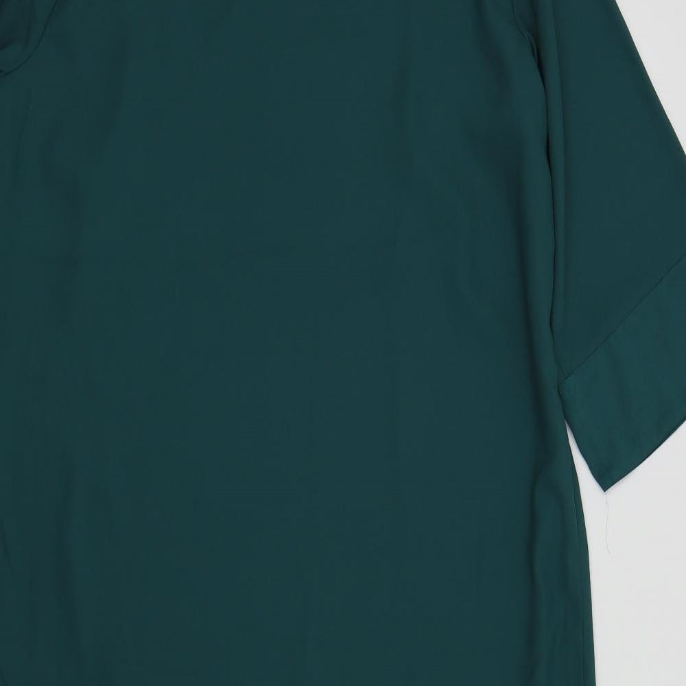 H&M Womens Green Colourblock A-Line Size 10