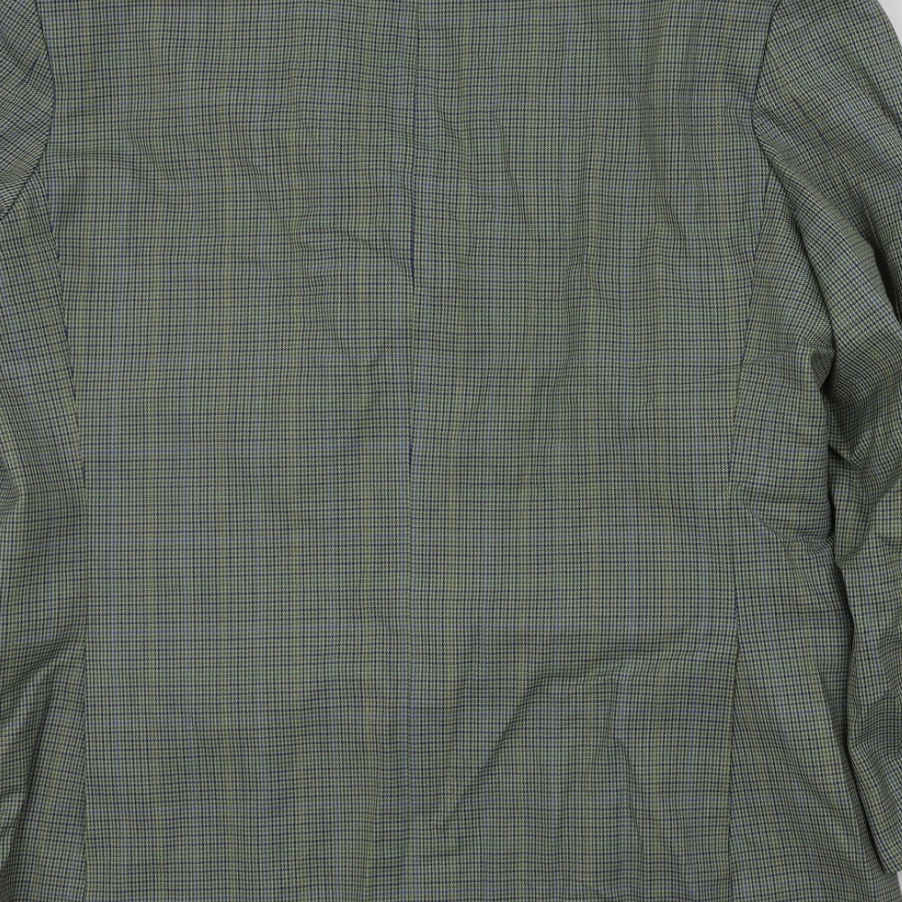Marks & Spencer Mens Green Geometric Jacket Blazer Size 42
