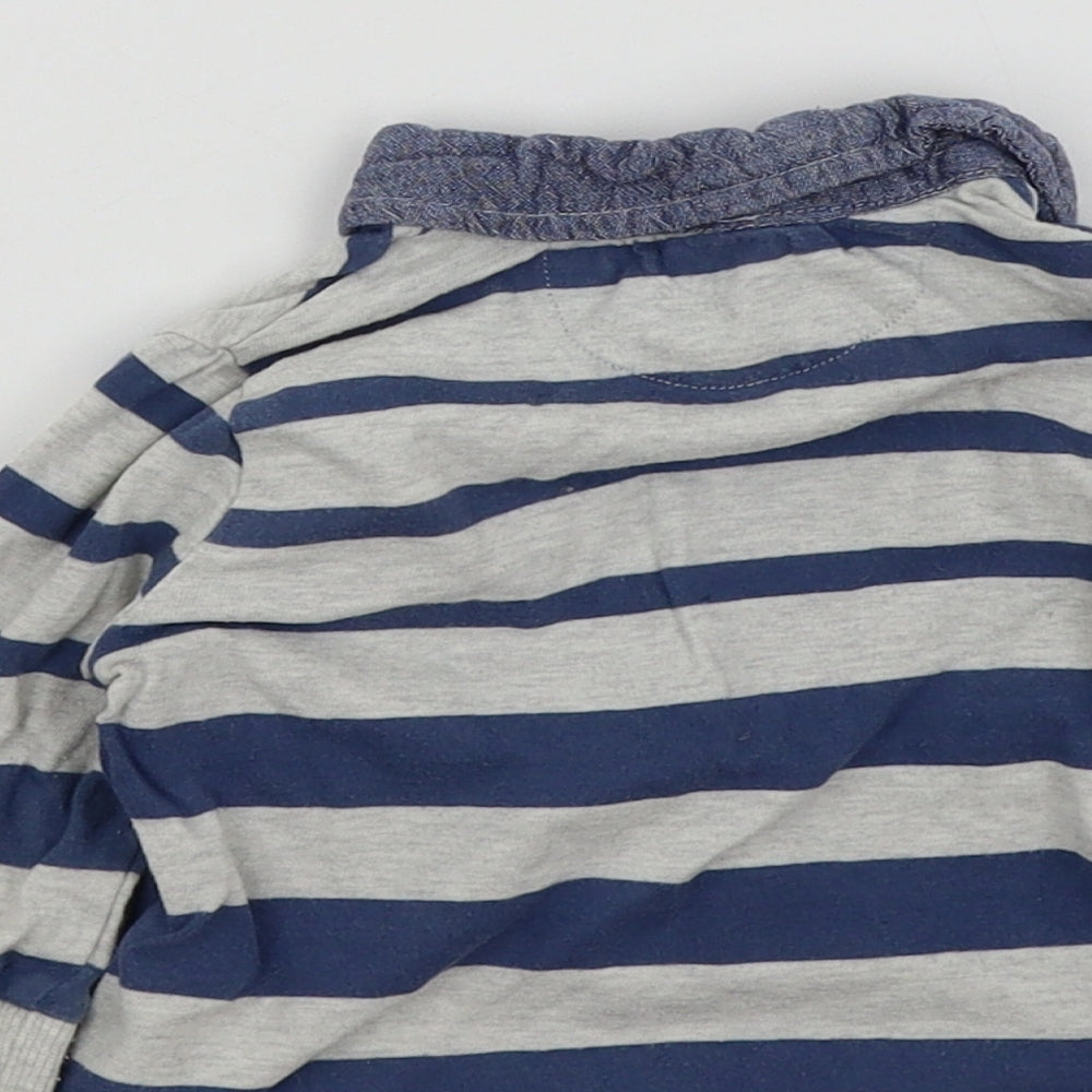 F&F Boys Blue Striped Basic T-Shirt Size 3-6 Months