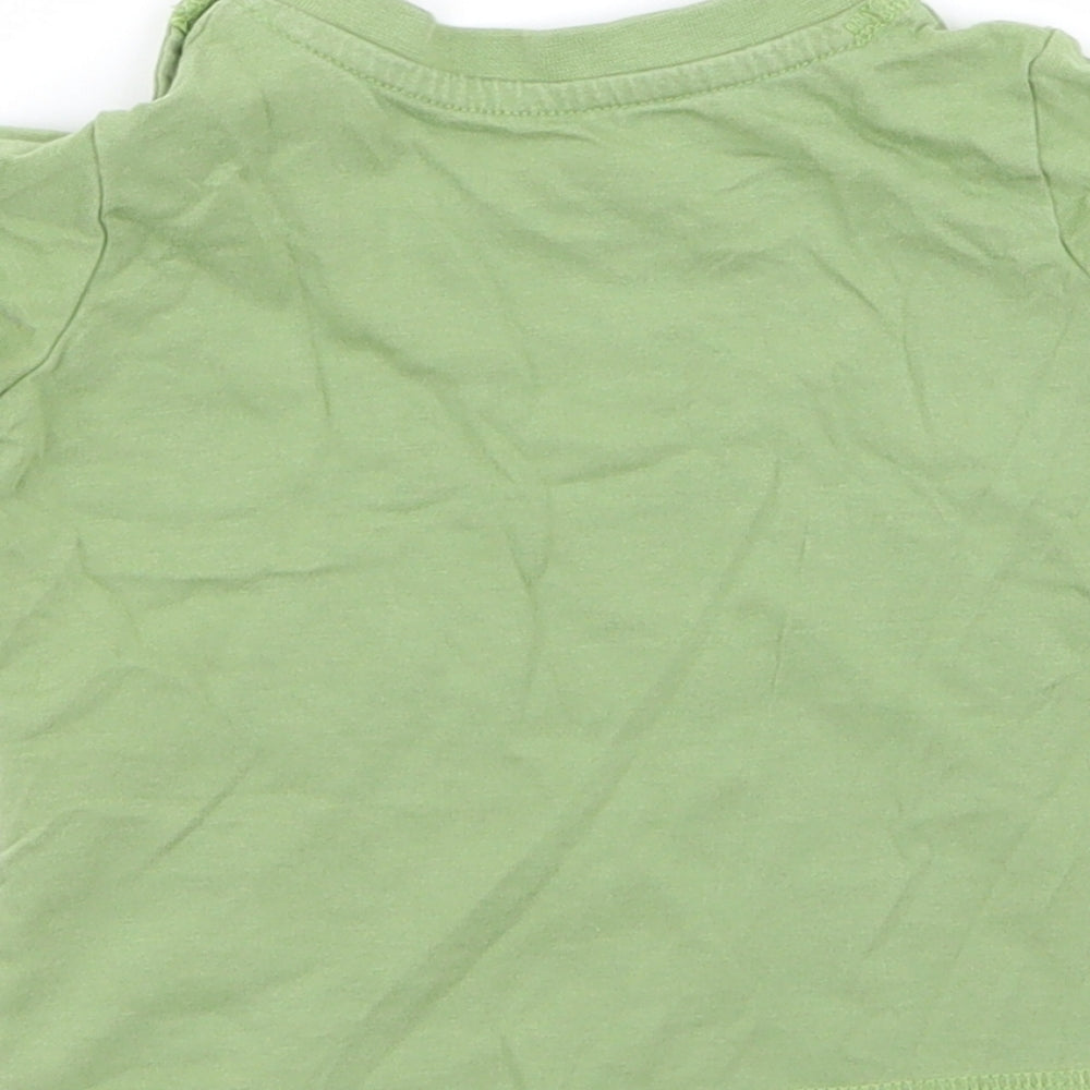 Preworn Boys Green Basic T-Shirt Size 0-3 Months