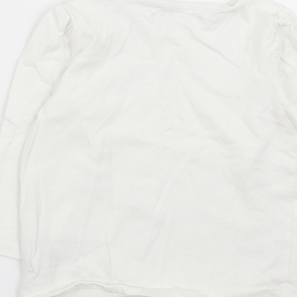 Nutmeg Girls White Basic T-Shirt Size 18-24 Months