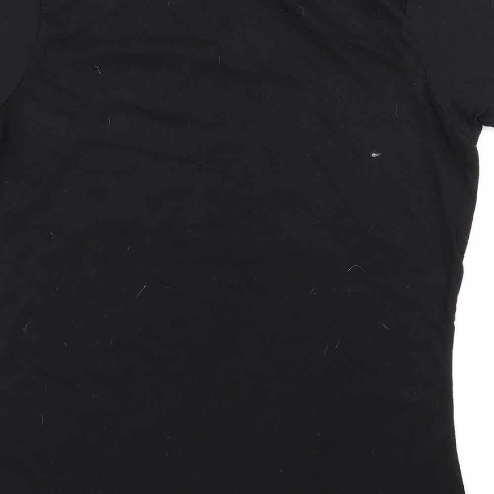 waitomo Womens Black Geometric Basic T-Shirt Size M