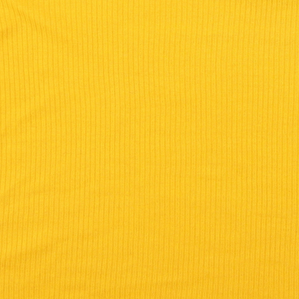 Divided by H&M Womens Yellow Basic T-Shirt Size S