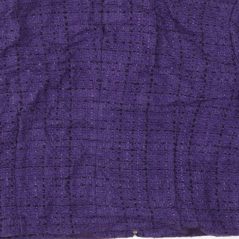 KALEIDOSOPE Womens Purple Jacket Coat Size S
