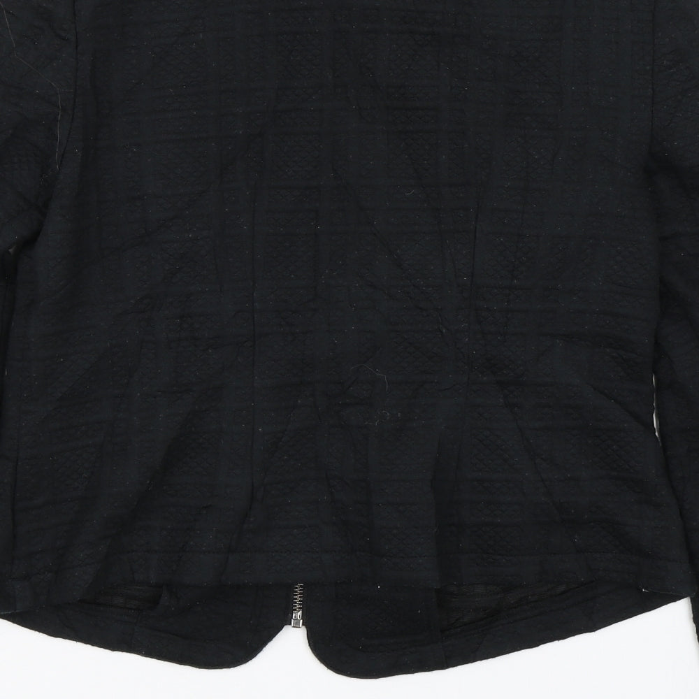 M&S Womens Black Full Zip Jumper Size 10
