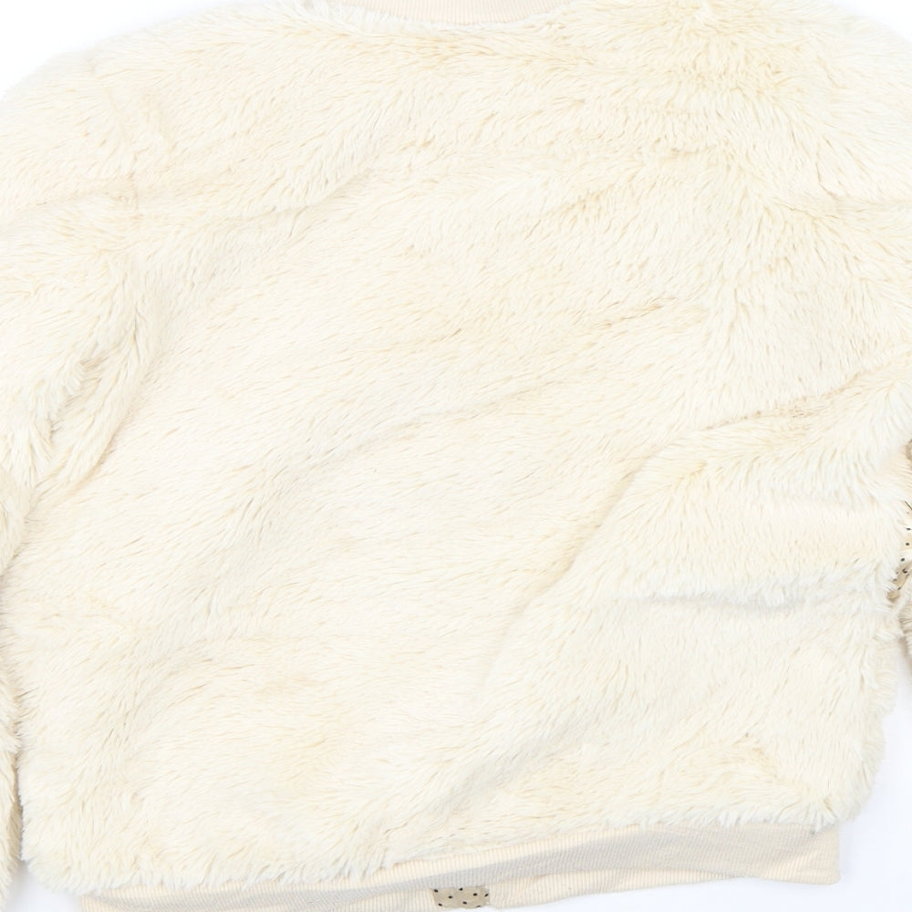 hullabaloo Girls Beige Full Zip Sweatshirt Size 9-10 Years