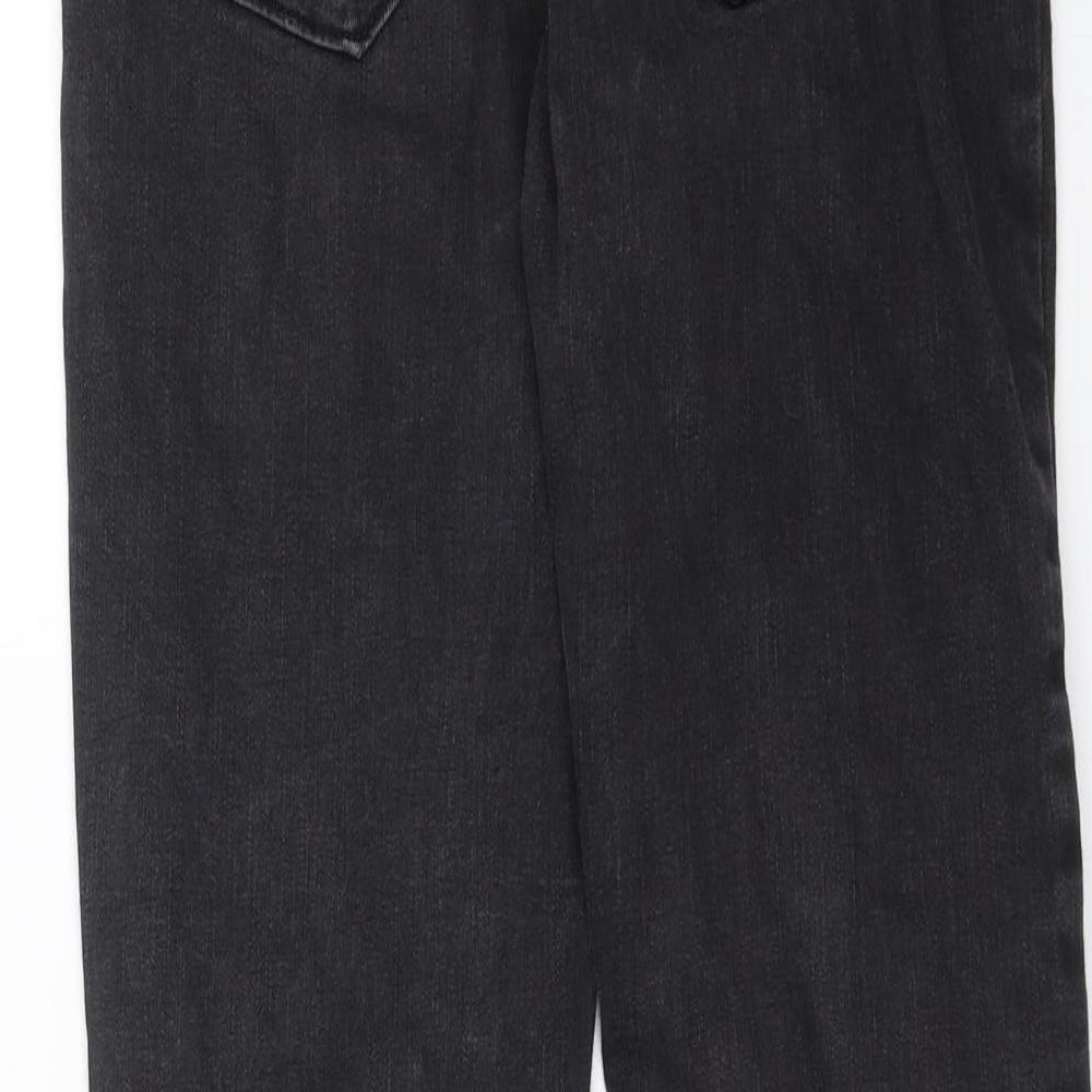 Lindex Womens Black Denim Skinny Jeans Size 10 L27 in - Distressed hem