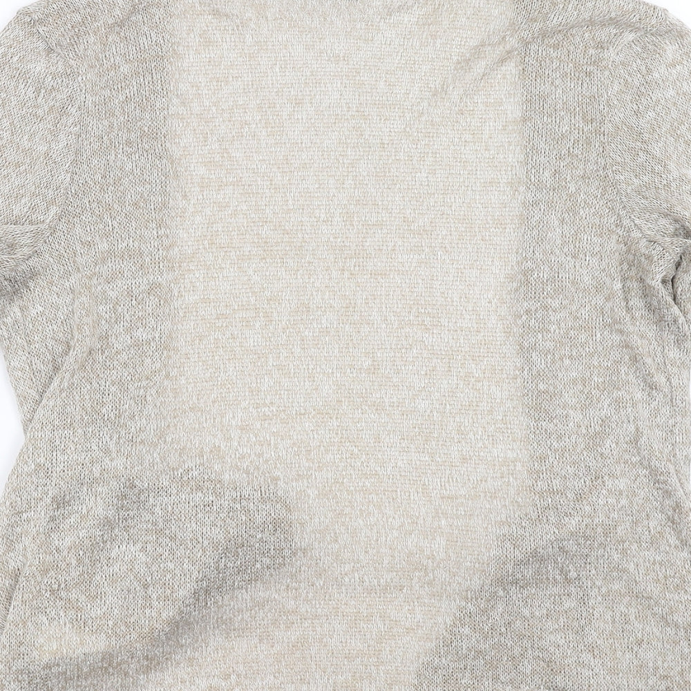 New Look Womens Beige Knit Cardigan Jumper Size 12