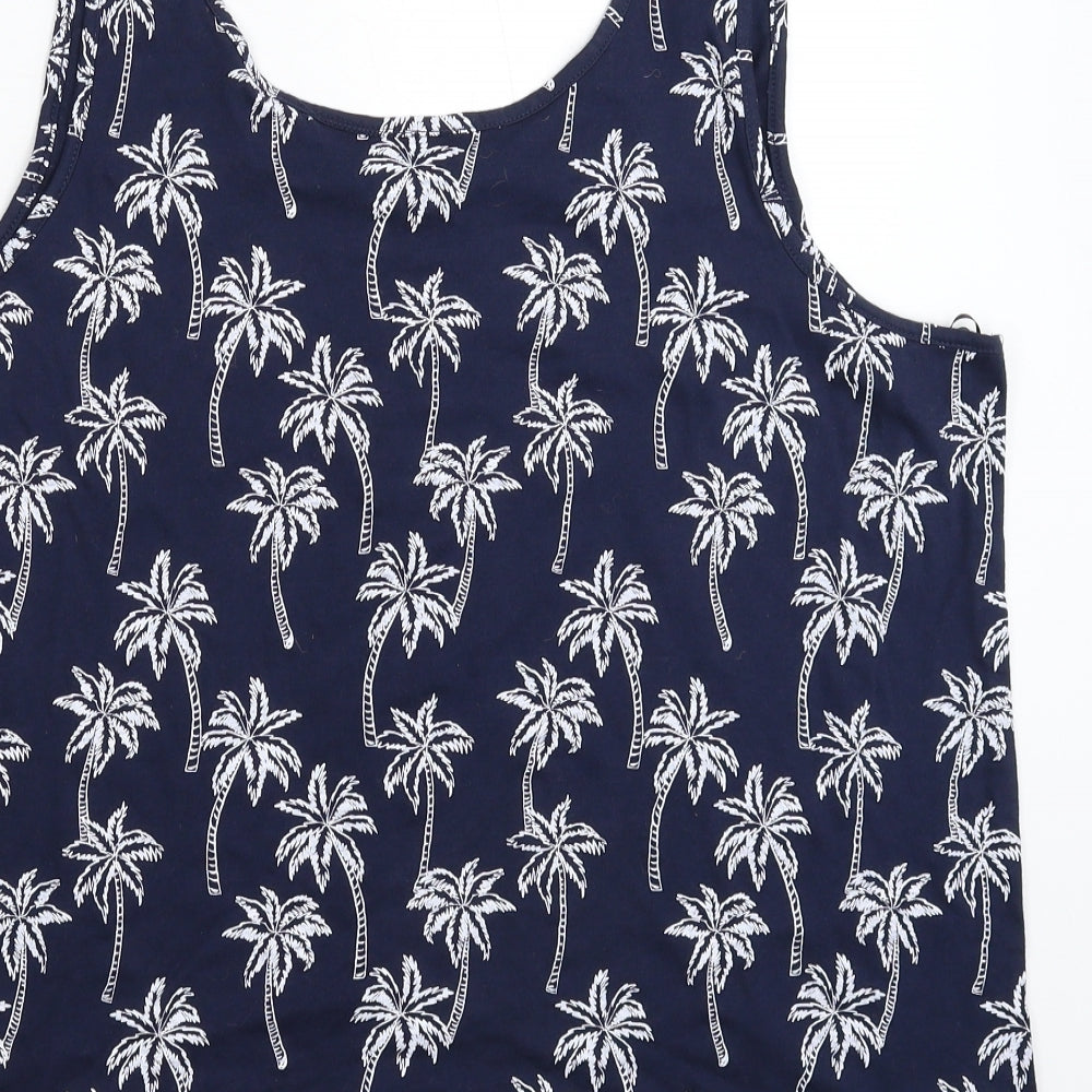 bonprix Womens Blue Basic Tank Size XL
