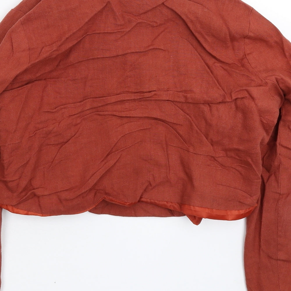 PRETTYLITTLETHING Womens Brown Jacket Blazer Size 6