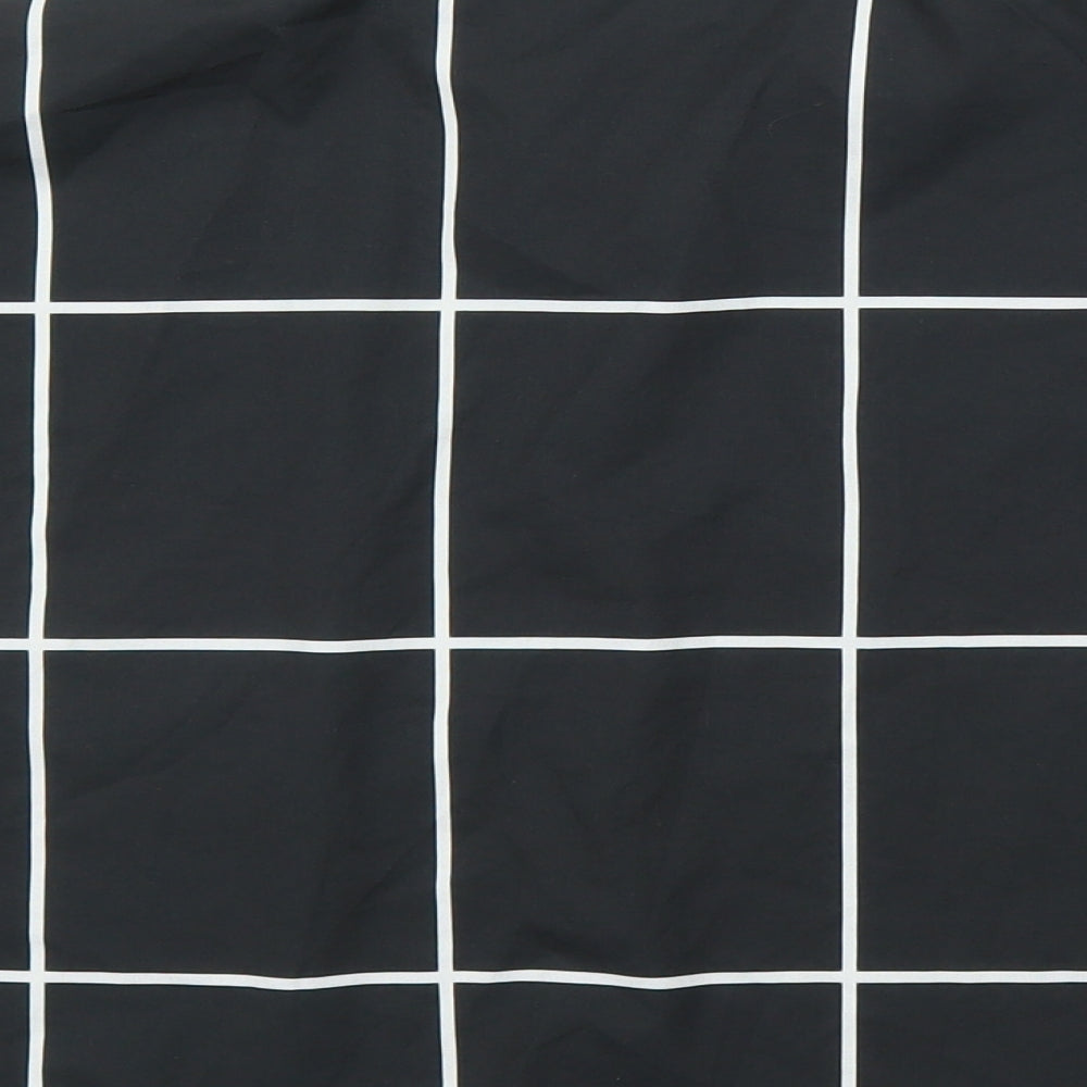 SheIn Womens Black Check Basic Blouse Size XS