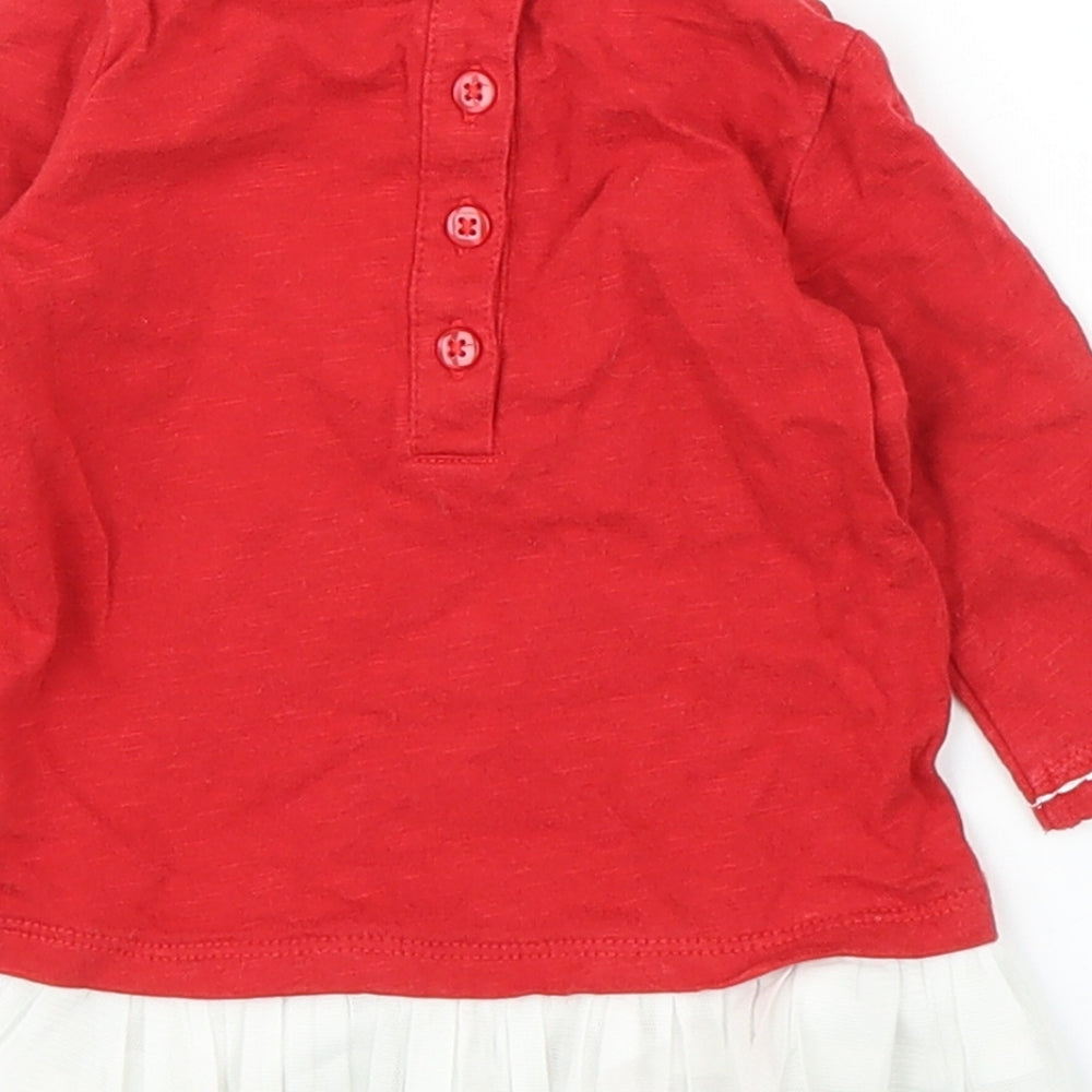 NEXT Girls Red Basic T-Shirt Size 0-3 Months