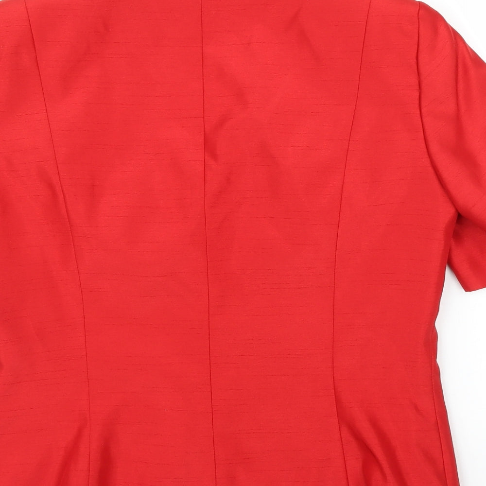 Roman Womens Red Basic Blouse Size 12