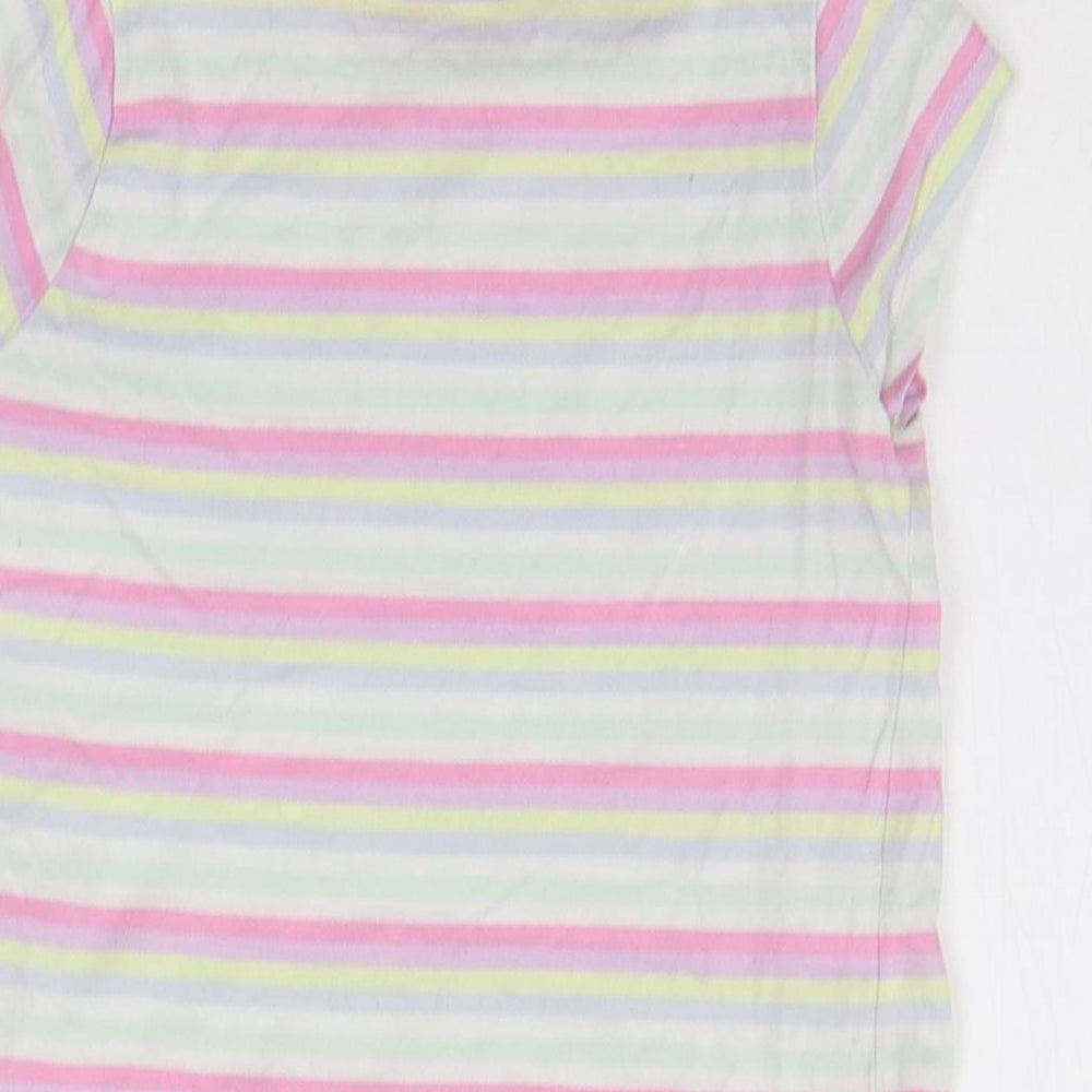 George Girls Multicoloured Striped Basic T-Shirt Size 2-3 Years