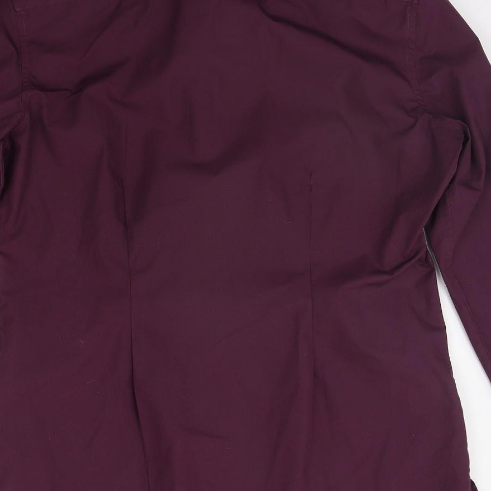 Next Mens Purple Button-Up Size 16.5