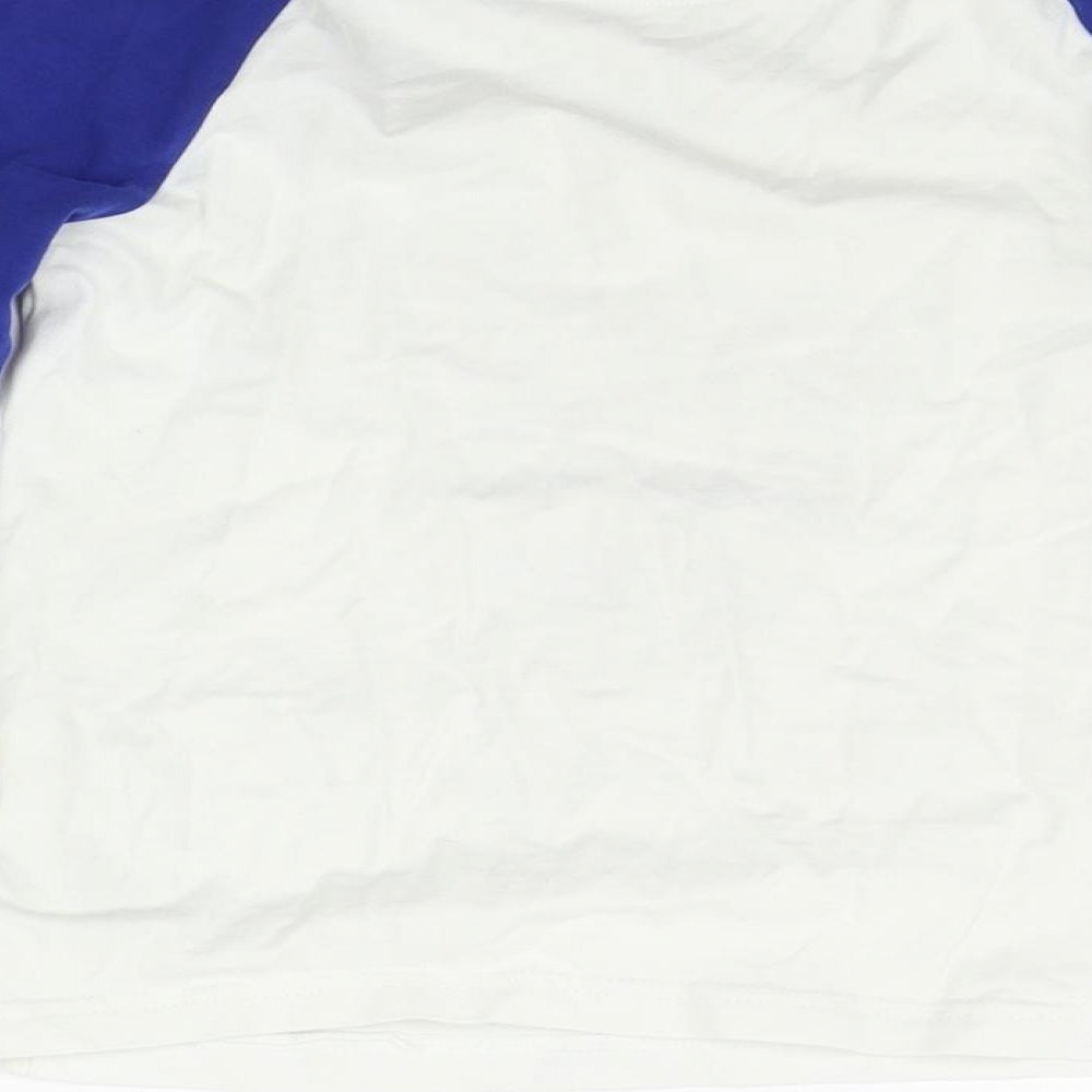 Marks & Spencer Girls Blue Basic T-Shirt Size 6-7 Years