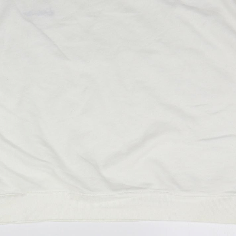 Divided Womens White Pullover Jumper Size L
