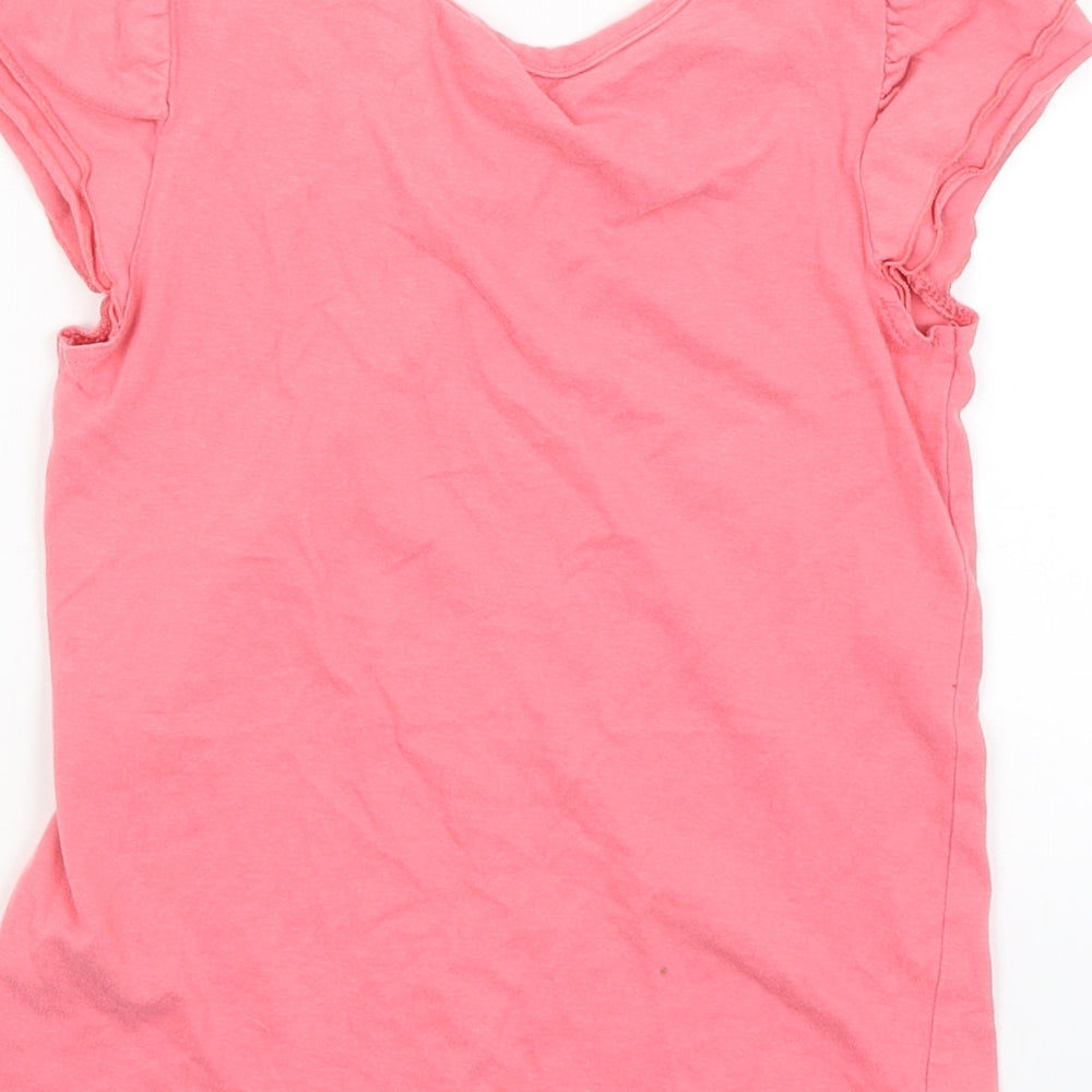 Matalan Girls Pink Basic T-Shirt Size 6-7 Years