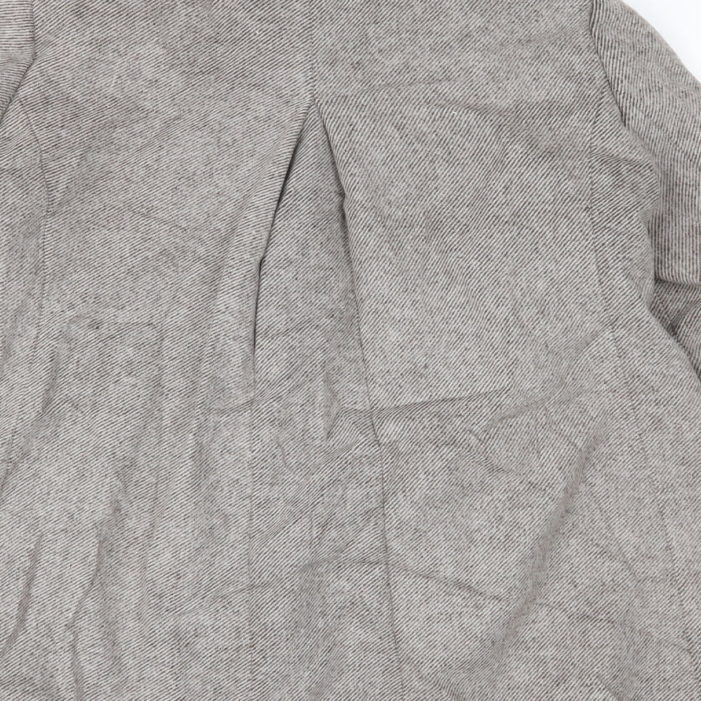 TU Womens Beige Overcoat Coat Size 14